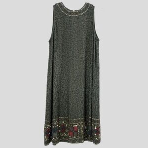 RAGA Black Embellished Midi Dress